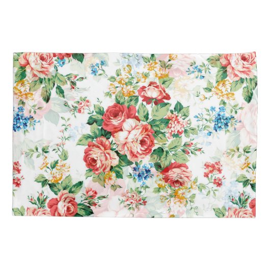 花エレガント柄バラデザイン素子 枕カバー (裏面-左)