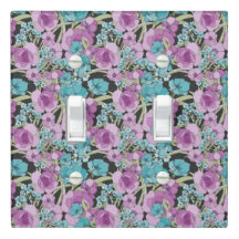 花エレガント柄ピンク紫ブラック背景