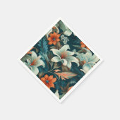 花エレガント柄フローラ スタンダードカクテルナプキン (角)