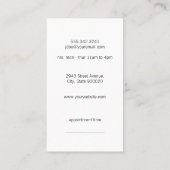 花エレガント柄ヘアサロンスタイリストカラフル 名刺 (裏面)