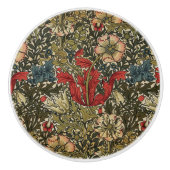 花エレガント柄ヴィンテージジョン・ヘンリー・デアール セラミックノブ (正面)