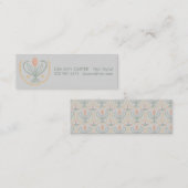 花エレガント柄用水着タイルソフトグレー スキニー名刺 (正面/裏面)
