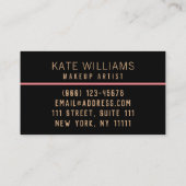 花エレガント柄14種エレガント、ピンク色 名刺 (裏面)