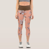 花エレガント柄 カプリレギンス (正面)