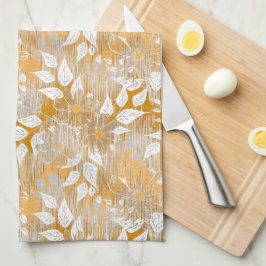 花エレガント柄 キッチンタオル