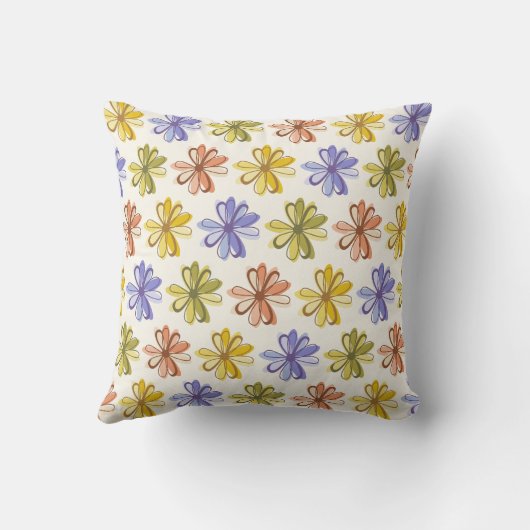 花エレガント柄 クッション (裏面)