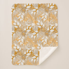 花エレガント柄 シェルパブランケット