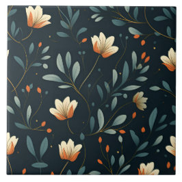 花エレガント柄 タイル