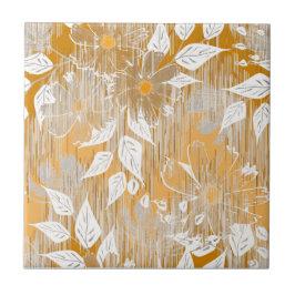 花エレガント柄 タイル