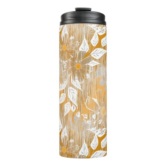 花エレガント柄 タンブラー (正面)