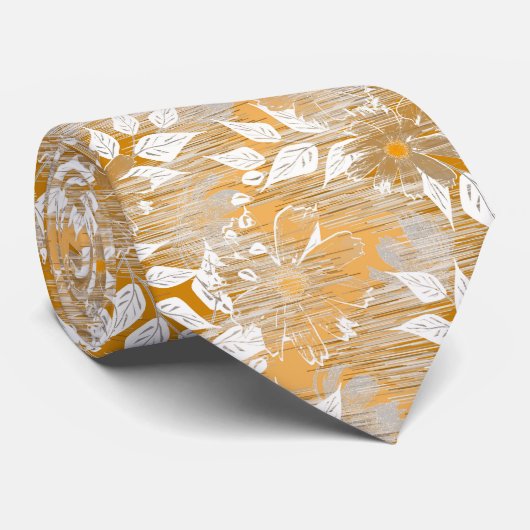 花エレガント柄 ネクタイ (ロール)