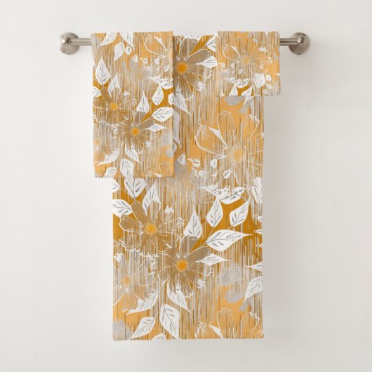 花エレガント柄 バスタオルセット (インサイチュ)