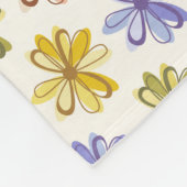 花エレガント柄 フリースブランケット (角)