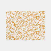 花エレガント柄 フリースブランケット (正面(横))