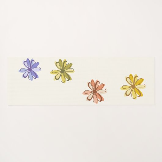 花エレガント柄 ヨガマット (裏面(横))