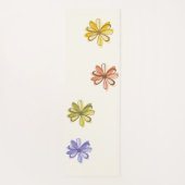 花エレガント柄 ヨガマット (裏面)