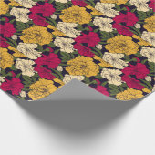 花エレガント柄 ラッピングペーパー (角)