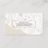 花エレガント柄 名刺 (裏面)