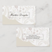 花エレガント柄 名刺 (正面/裏面)