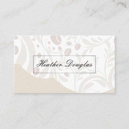 花エレガント柄 名刺 (正面)