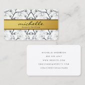 花エレガント柄 名刺 (正面/裏面)