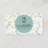 花エレガント柄 名刺 (正面)