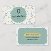 花エレガント柄 名刺 (正面/裏面)