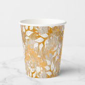 花エレガント柄 紙コップ (裏面)