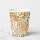 花エレガント柄 紙コップ (正面)