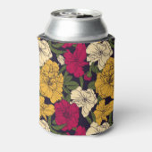 花エレガント柄 缶クーラー (缶裏面)