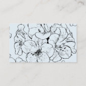 花エレガント柄（青） 名刺 (裏面)
