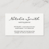 花エレガント柄（青） 名刺 (正面)