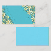 花エレガント柄,黄色い花 名刺 (正面/裏面)