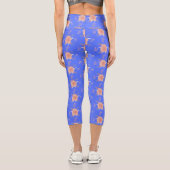 花エレガント柄、FYP、ライトカラー カプリレギンス (裏面)