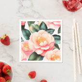 花エレガント椿 スタンダードカクテルナプキン (インサイチュ)