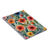 花エレガント模様スパイラルフォトノート ノートブック (右側)