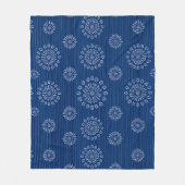 花エレガント模様付き青雲母 フリースブランケット (正面)