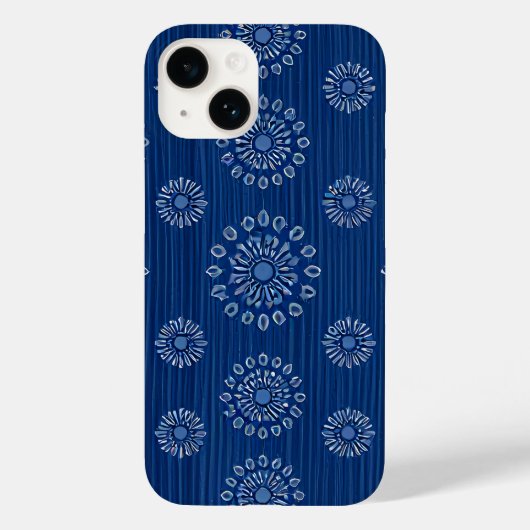 花エレガント模様付き青雲母 Case-Mate iPhoneケース (裏面)