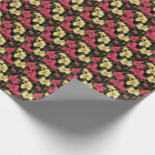 花エレガント模様2 ラッピングペーパー (角)