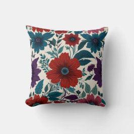 花エレガント模様 クッション
