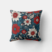 花エレガント模様 クッション (裏面)