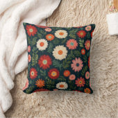 花エレガント模様 クッション (ブランケット)