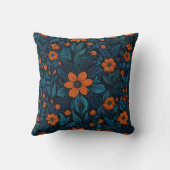 花エレガント模様 クッション (裏面)