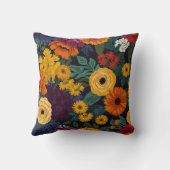 花エレガント模様 クッション (裏面)