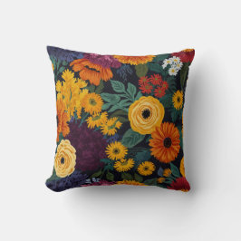 花エレガント模様 クッション