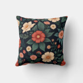 花エレガント模様 クッション (裏面)