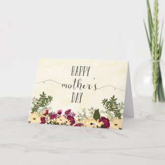 花エレガント母の日のカード水色 カード