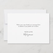 花エレガント水彩青いラン シャープな筆記体 サンキューカード (裏面)