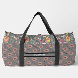 花エレガント水色カスタマイズ ダッフルバッグ