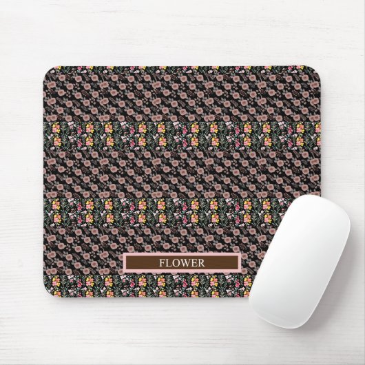 花エレガント水色カスタマイズ マウスパッド (マウス)